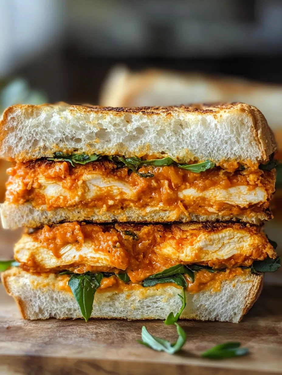 Delicious Crunchy Chicken Romesco Sandwich