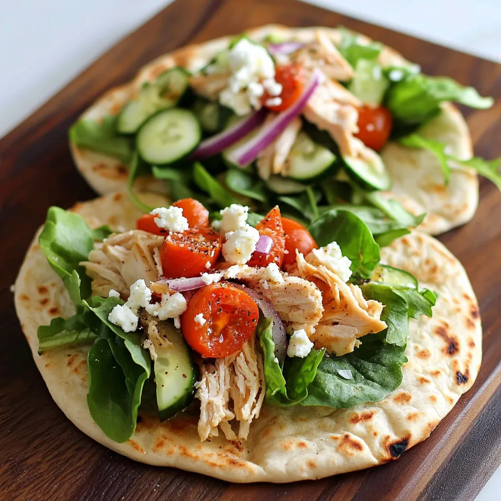 Delicious Chicken Hummus Naan Wraps