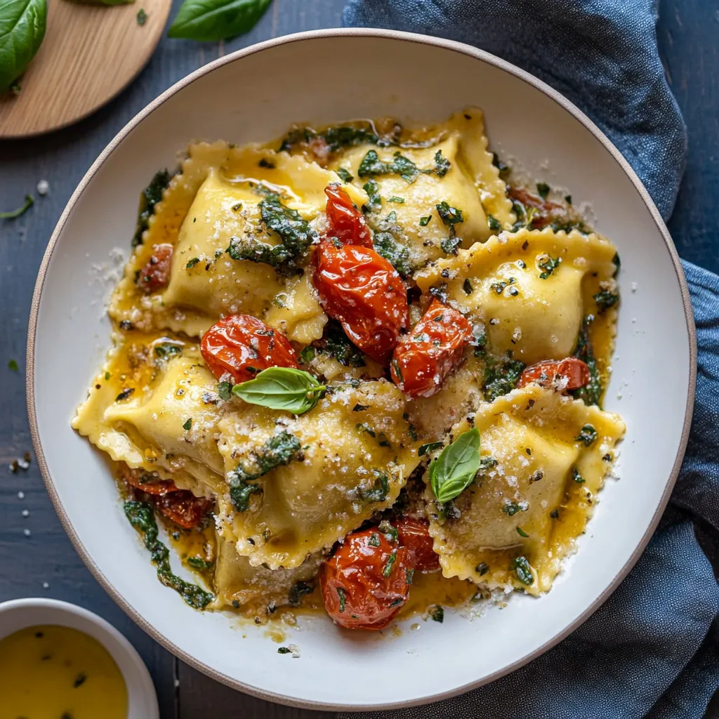 Easy Weeknight Creamy Tuscan Ravioli