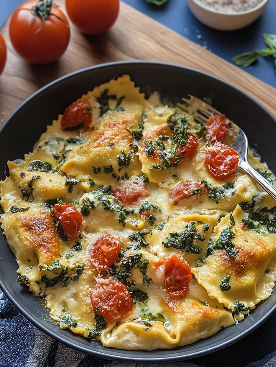 Easy Weeknight Creamy Tuscan Ravioli Recipe