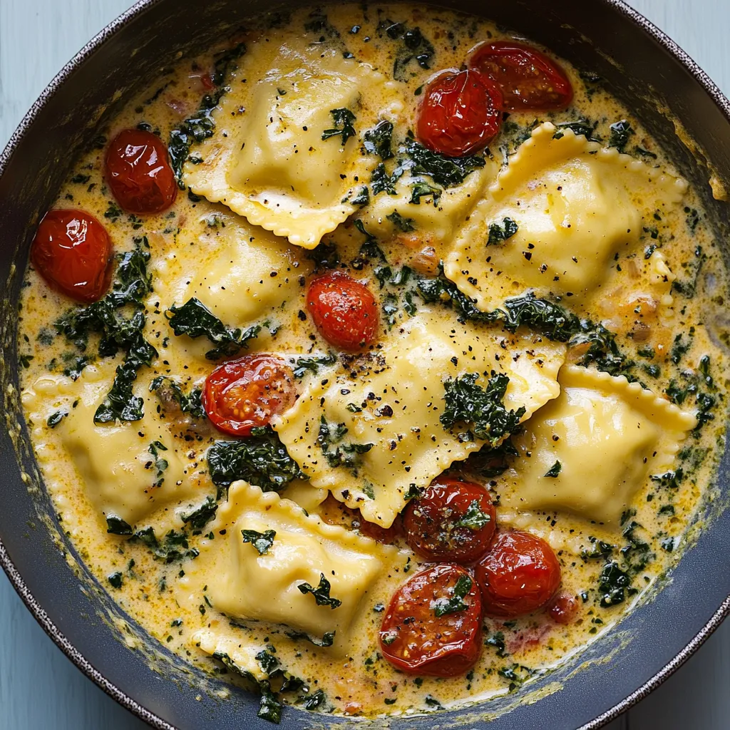 Perfect Easy Weeknight Creamy Tuscan Ravioli