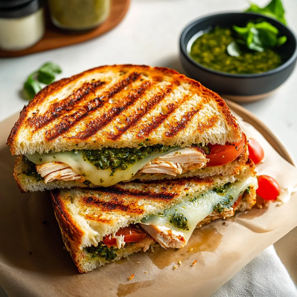 Best Loaded Chicken Pesto Panini