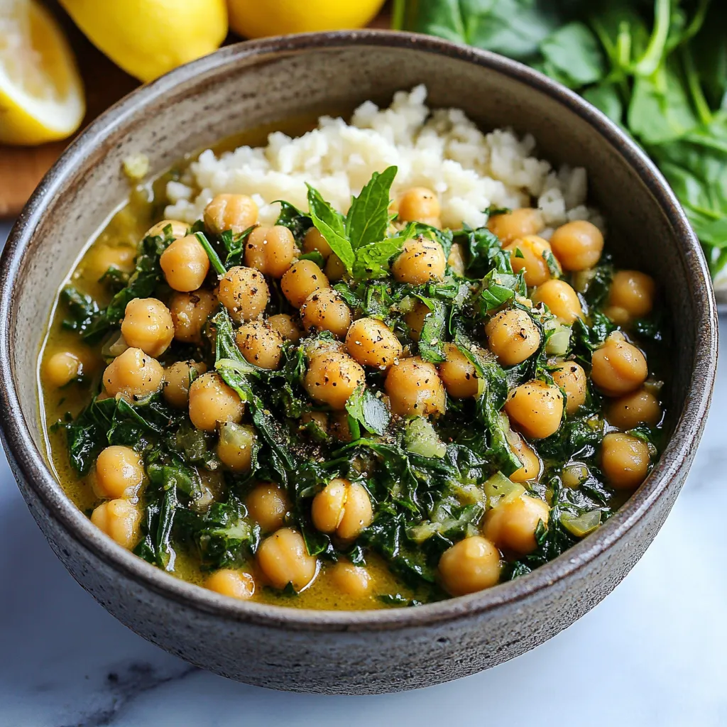 Chickpea, Spinach and Herb Stew