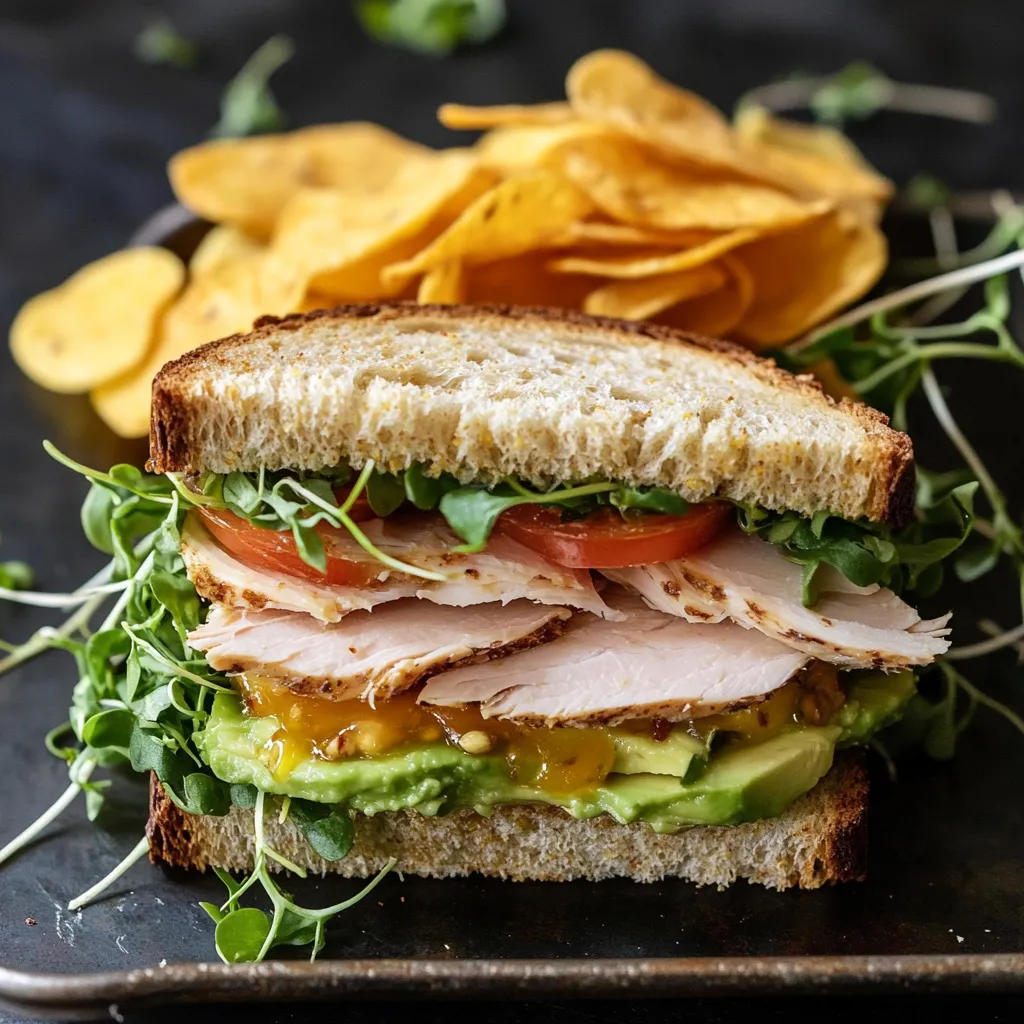 Honey Mustard Turkey Avocado Sandwich