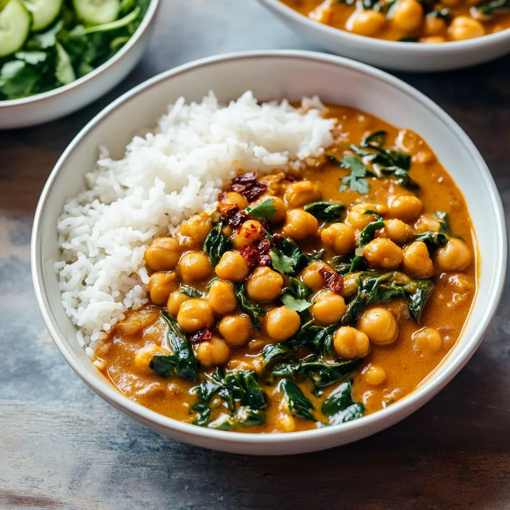 Steph’s Chickpea Curry with Spinach and Rice