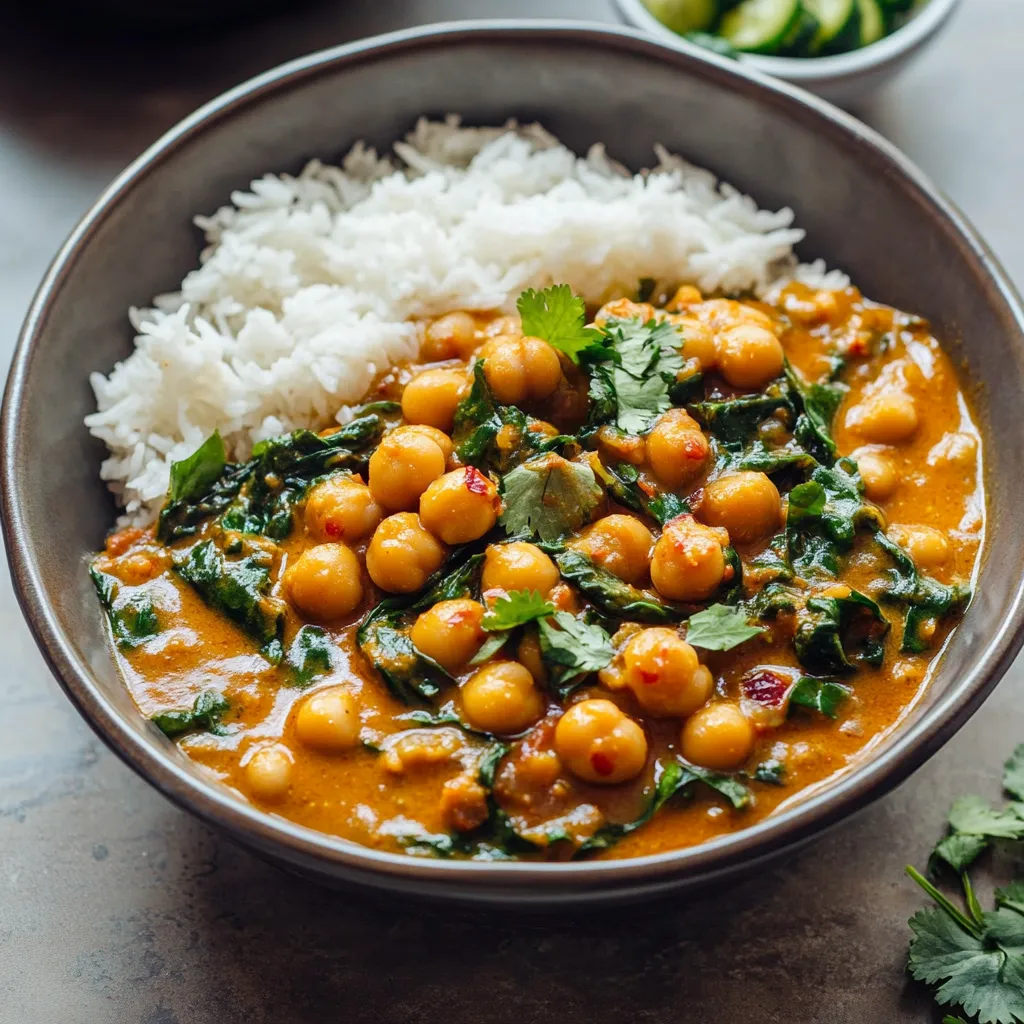 Best Steph’s Chickpea Curry with Spinach and Rice