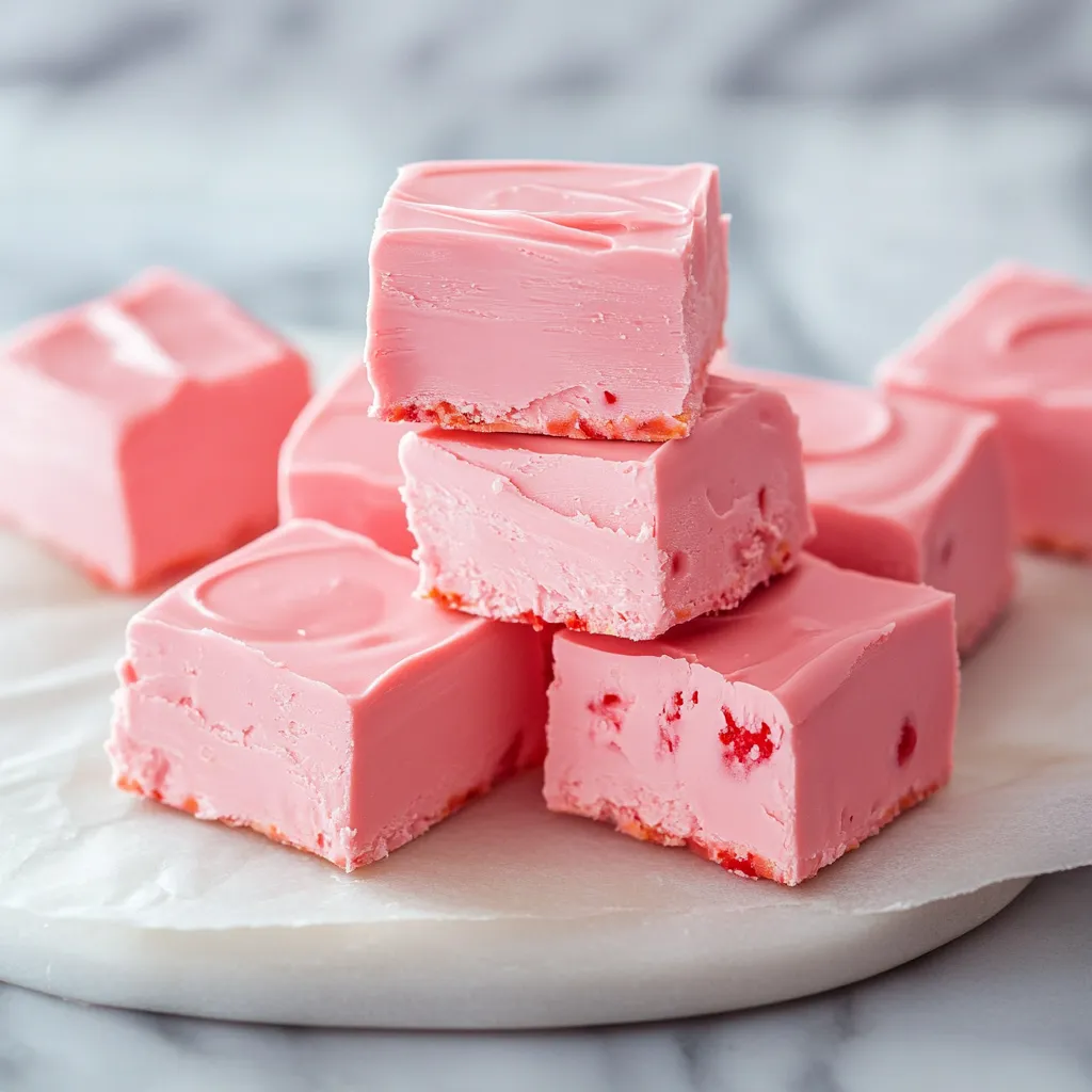 2 Ingredient Strawberry Fudge