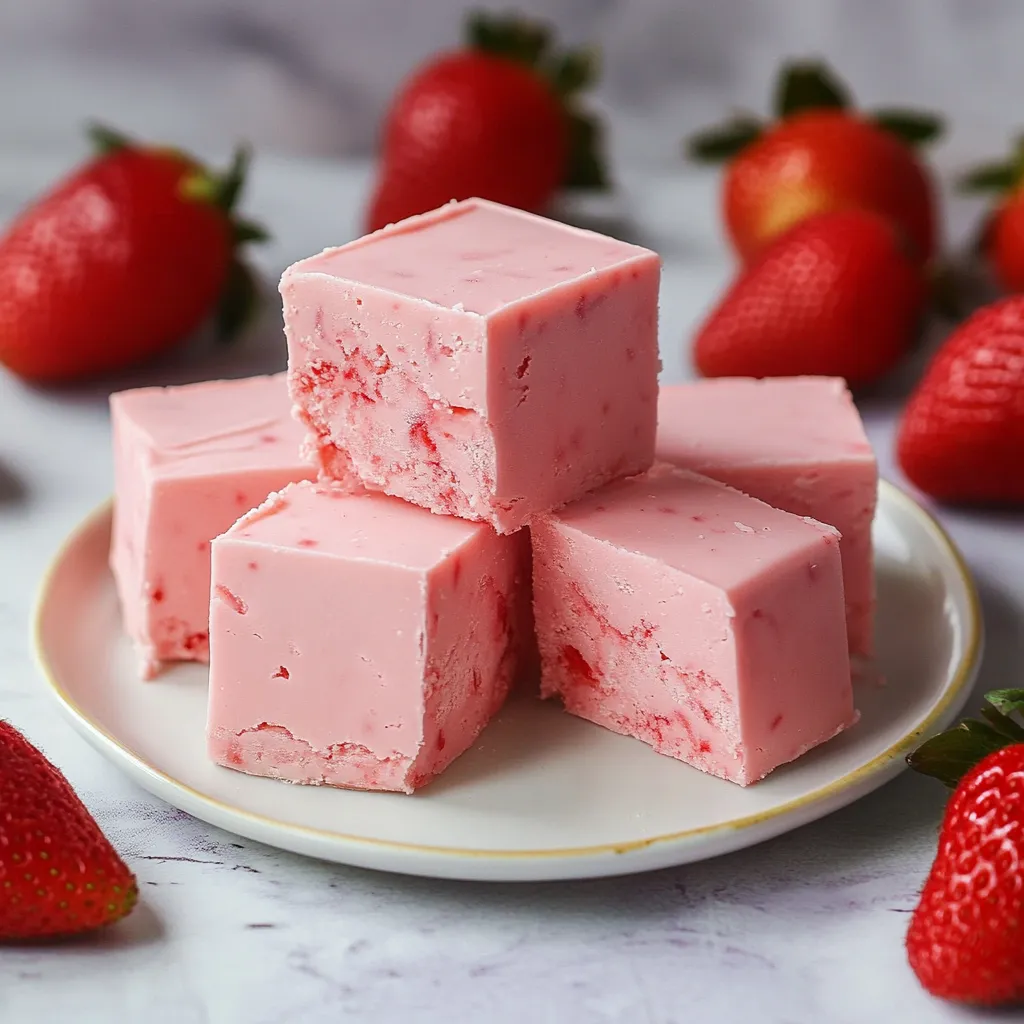 2 Ingredient Strawberry Fudge Delicious