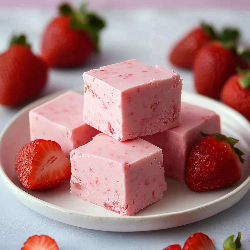 2 Ingredient Sweet Strawberry Fudge