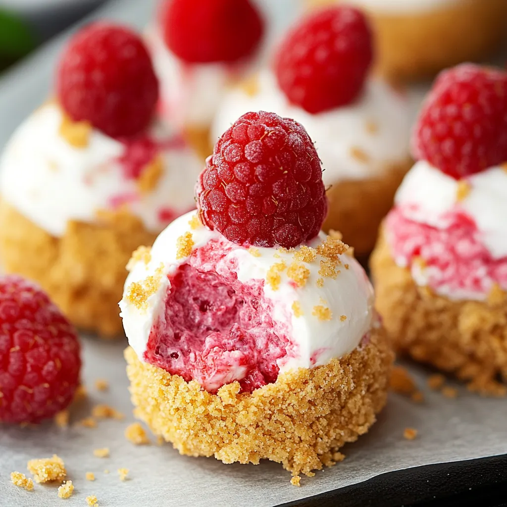 Delicious Raspberry No Bake Cheesecake Bites (Easy Recipe)