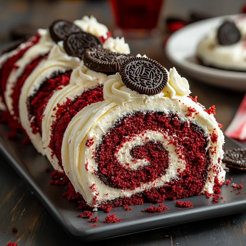 Red Velvet Oreo Cake Roll Explosion Recipe