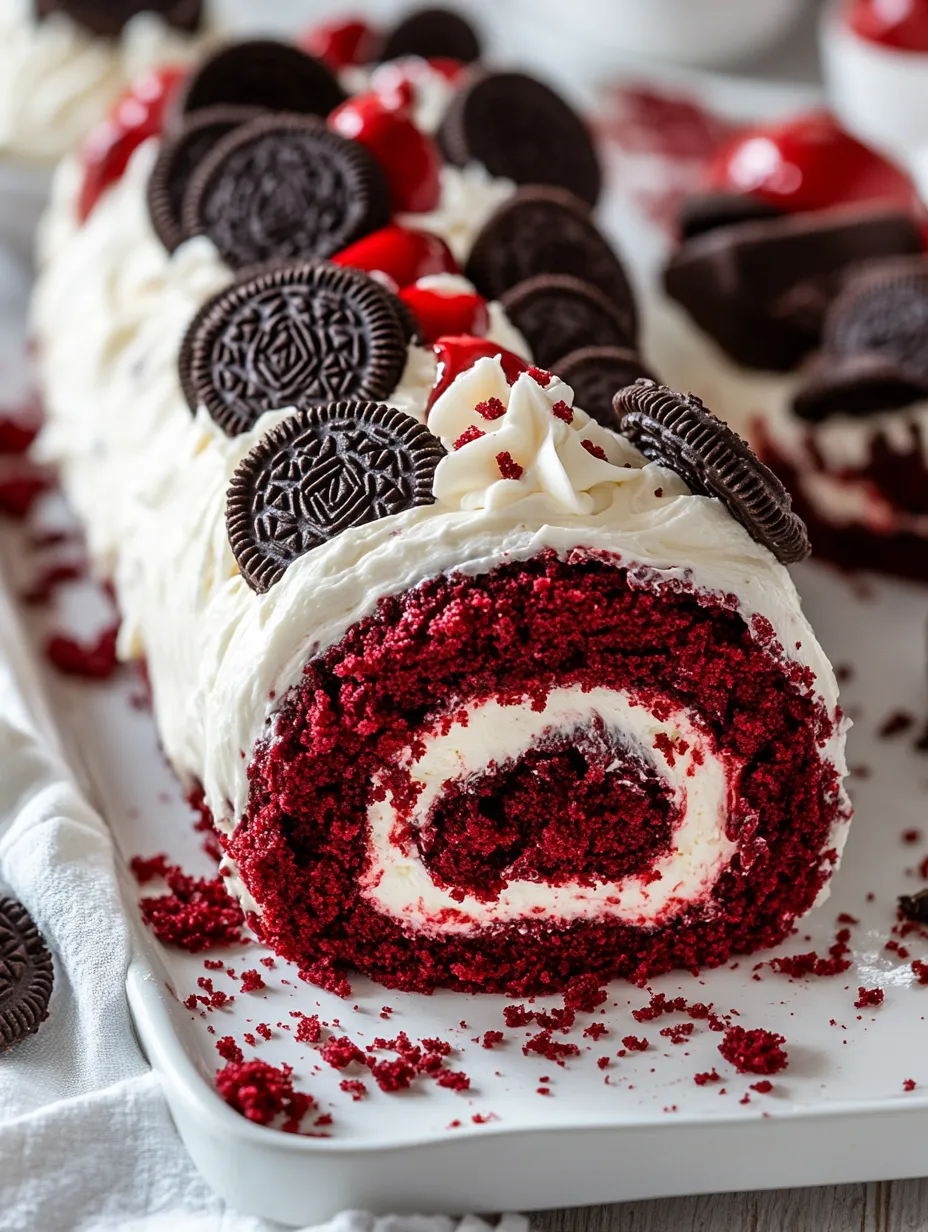 Red Velvet Oreo Cake Roll Explosion