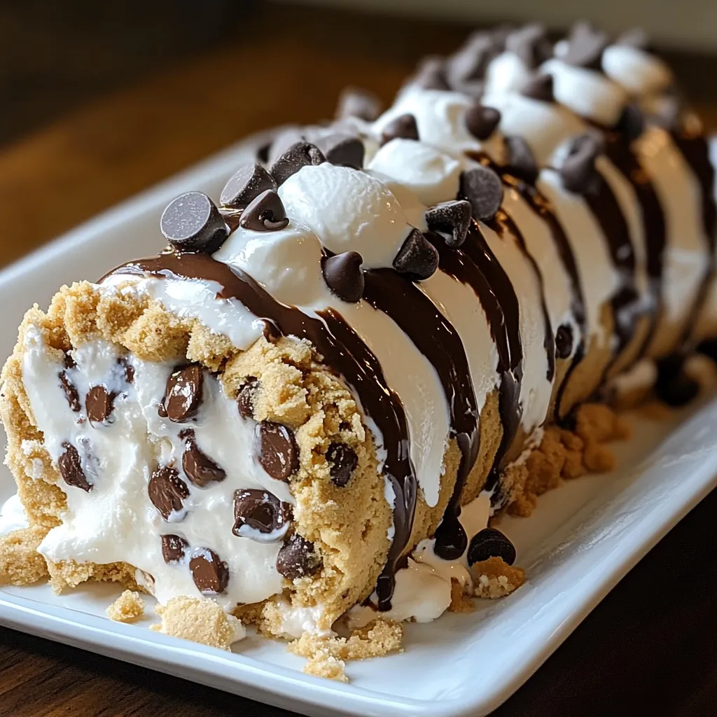 Smores Explosion Cookie Dough Ice Cream Roll: A Sweet Delight