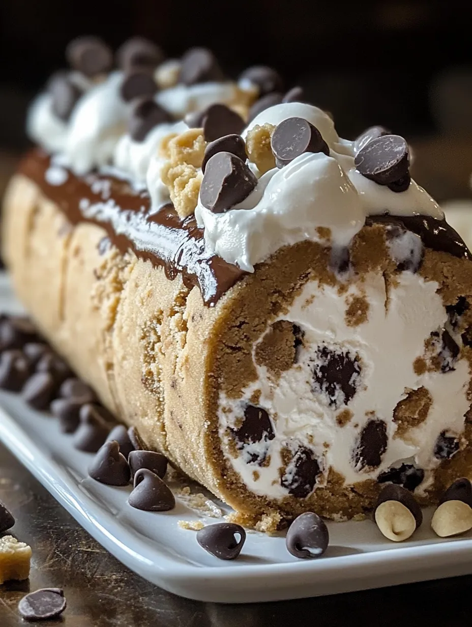 Delicious Smores Explosion Cookie Dough Ice Cream Roll