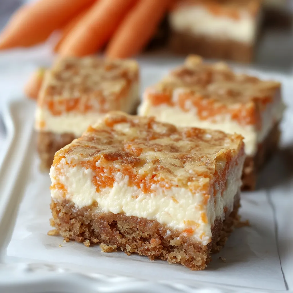 Delicious Carrot Cake Cheesecake Bars