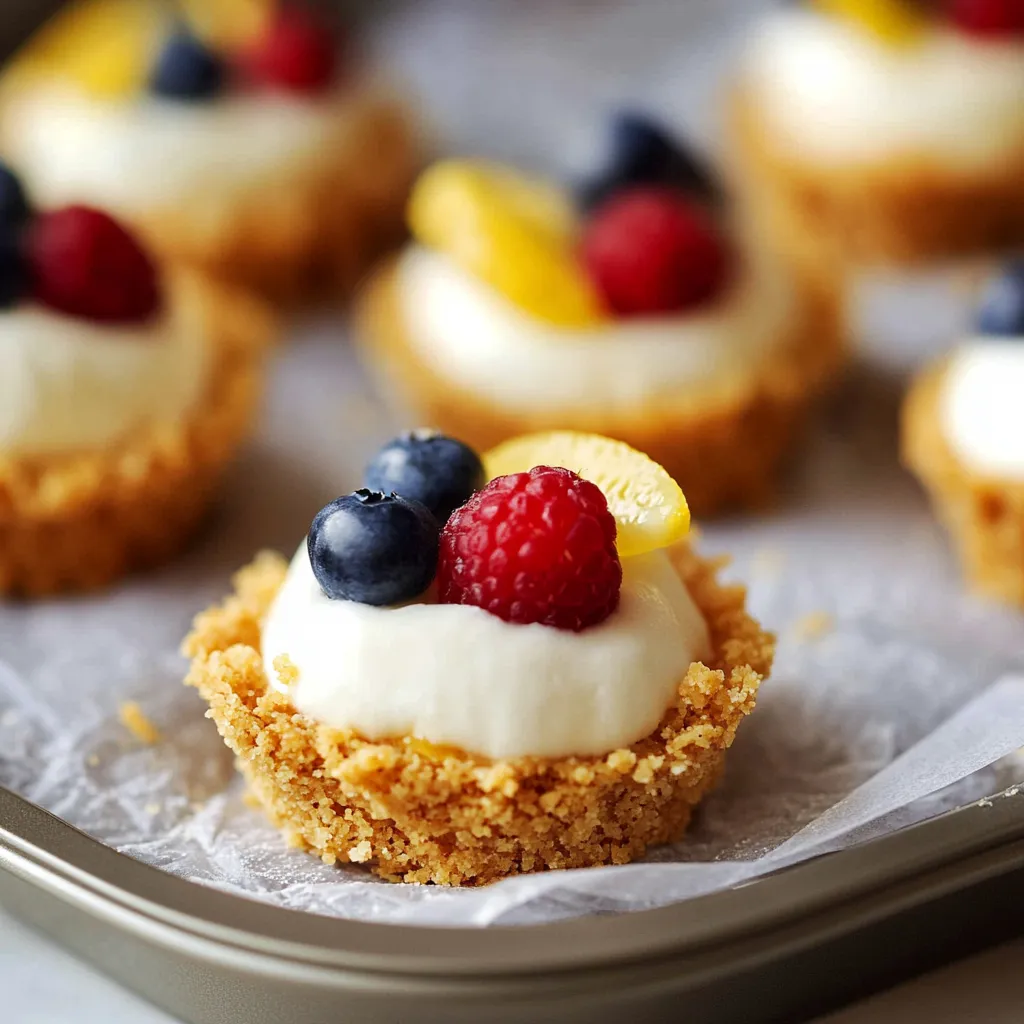 Sweet Mini Lemon Cheesecake Tarts