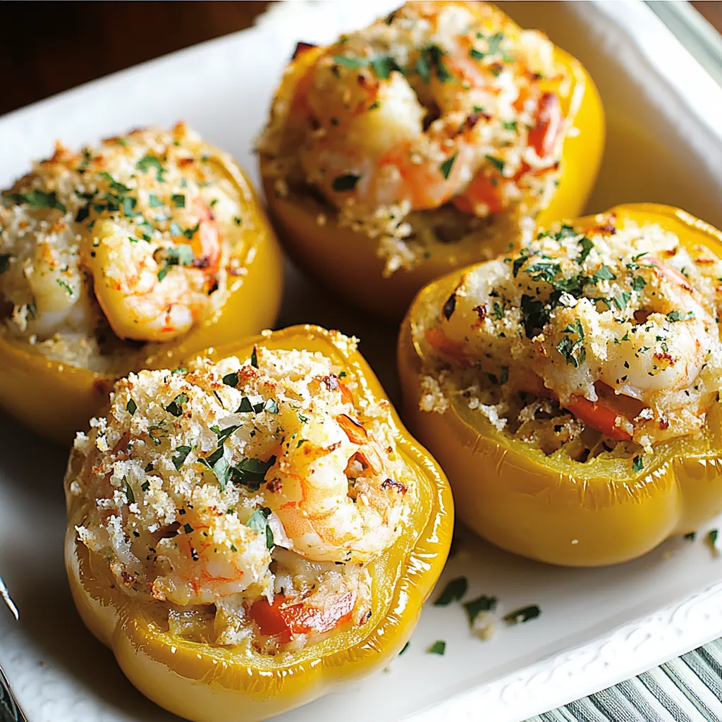 Crab and Shrimp Stuffed Bell Peppers