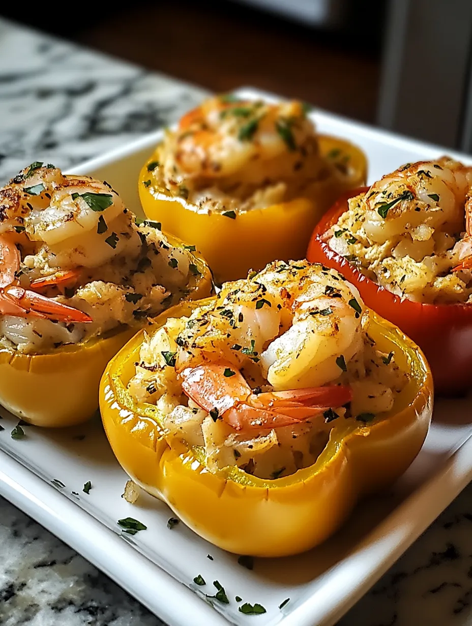 Best Crab and Shrimp Stuffed Bell Peppers