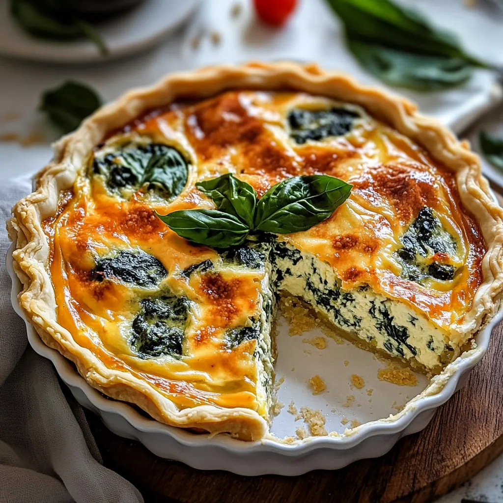 Delicious Ricotta Spinach Quiche