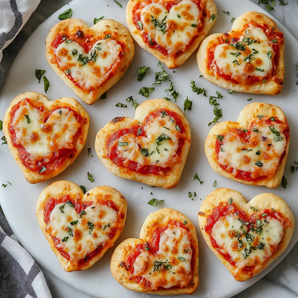 Mini Heart Pizzas