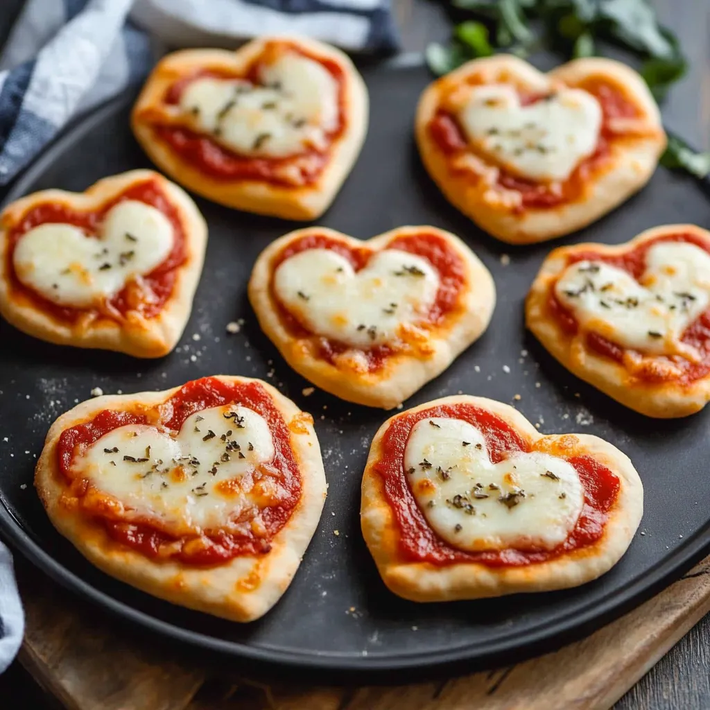 Sweet Mini Heart Pizzas