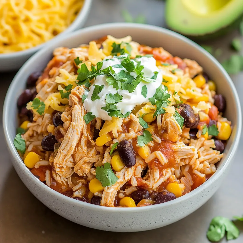 Slow-Cooker Chicken Burrito Bowls