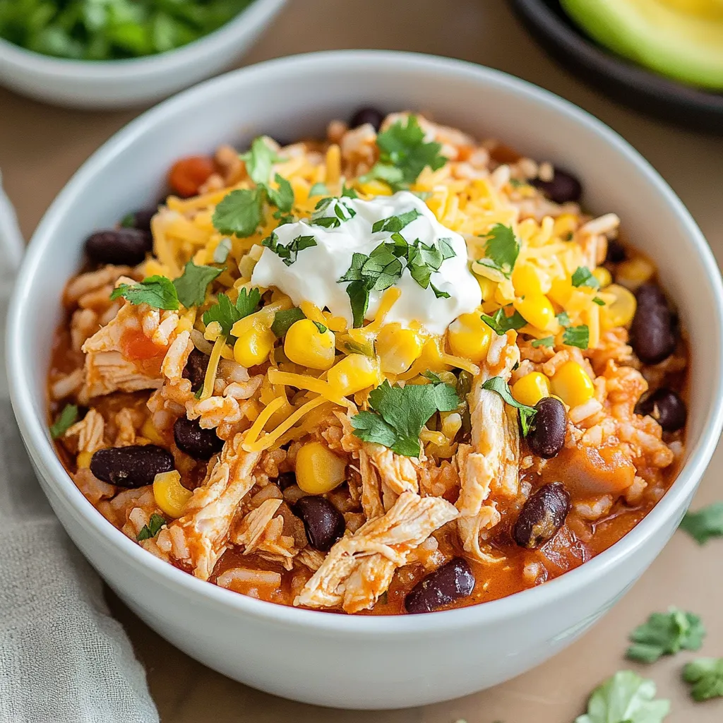 Slow-Cooker Chicken Burrito Bowls Recipe