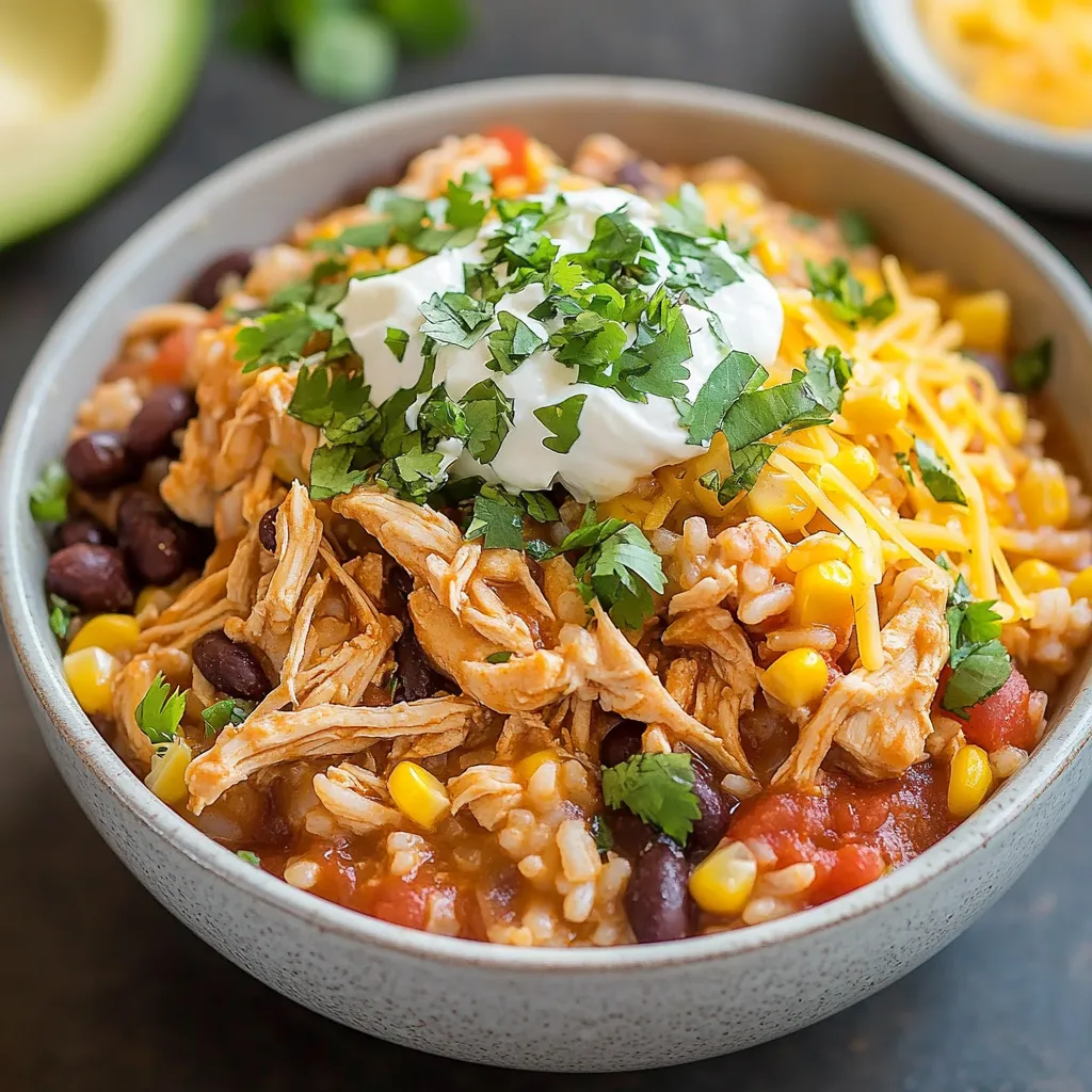 Delicious Slow-Cooker Chicken Burrito Bowls