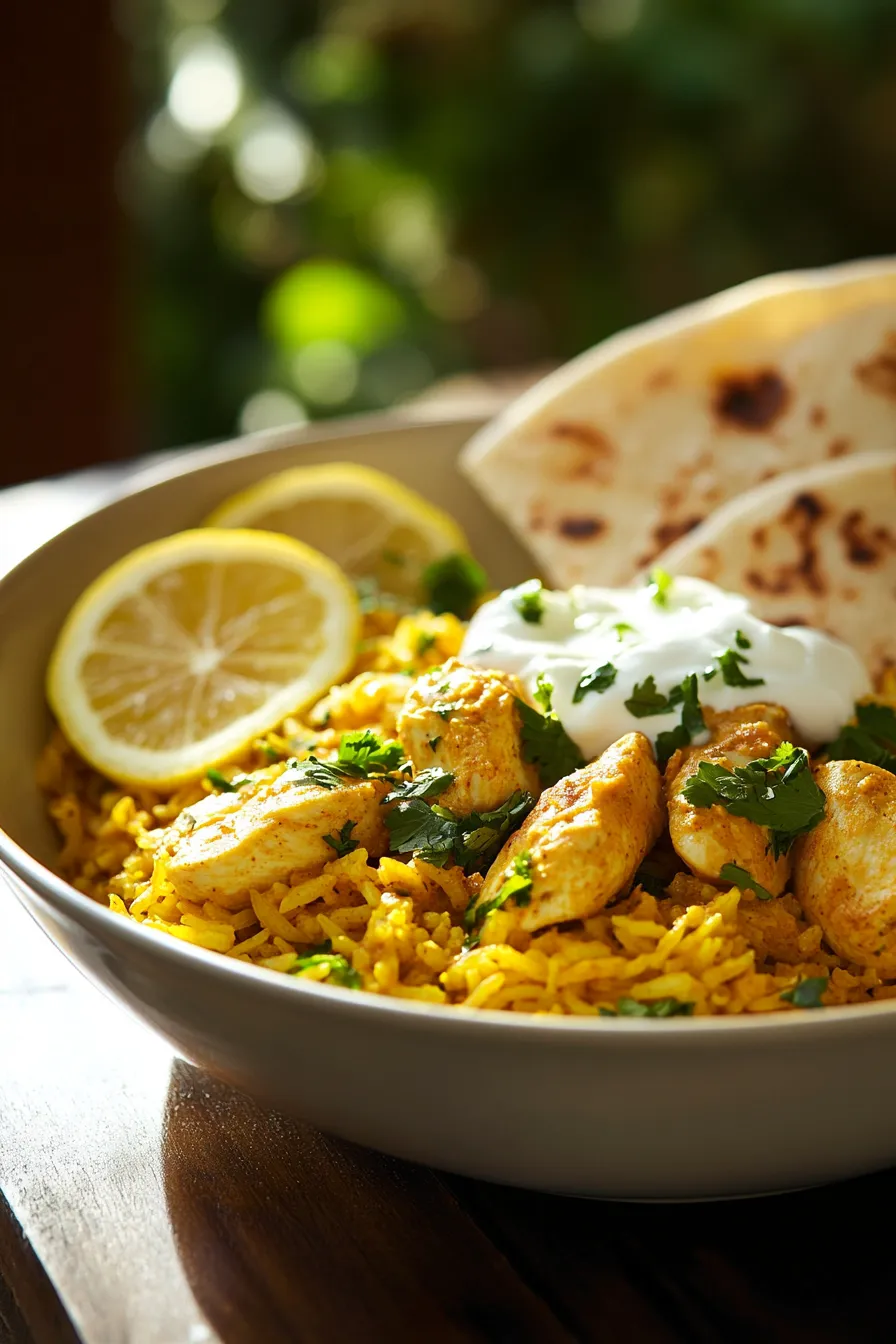 Dump-and-Bake Chicken Tzatziki and Rice