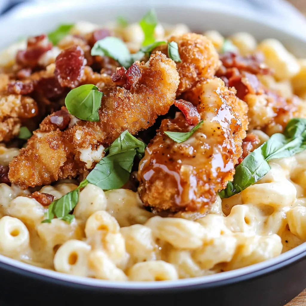 Delicious Honey Pepper Chicken Mac and Cheese