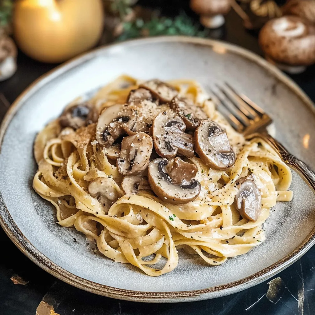 Date Night Mushroom Fettuccine