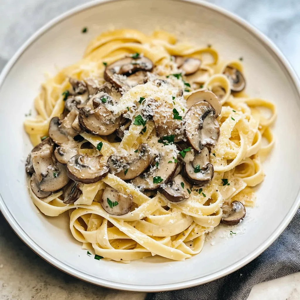 Date Night Mushroom Fettuccine Recipe