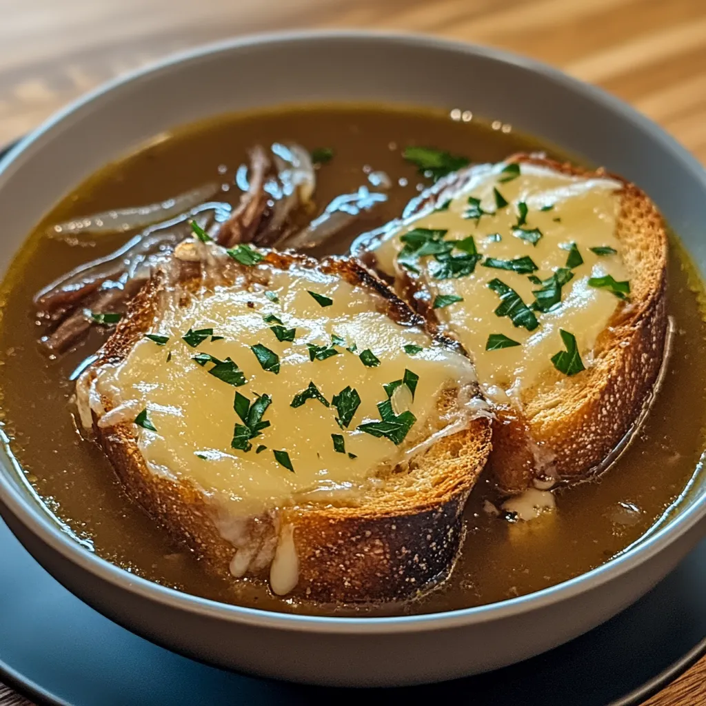 Best French Onion Short Rib Soup with Gruyère Toast