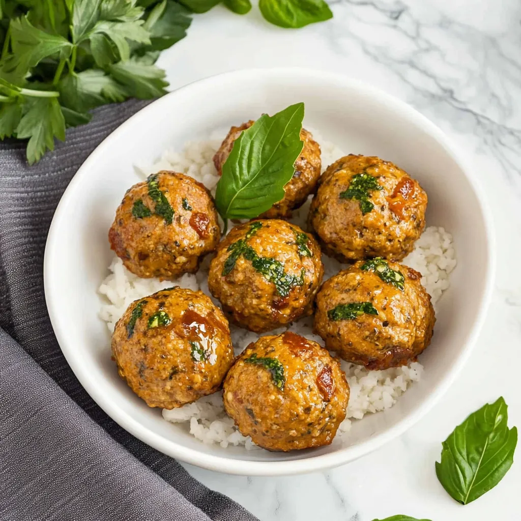 Creamy Sun-Dried Tomato Pesto Meatballs Recipe