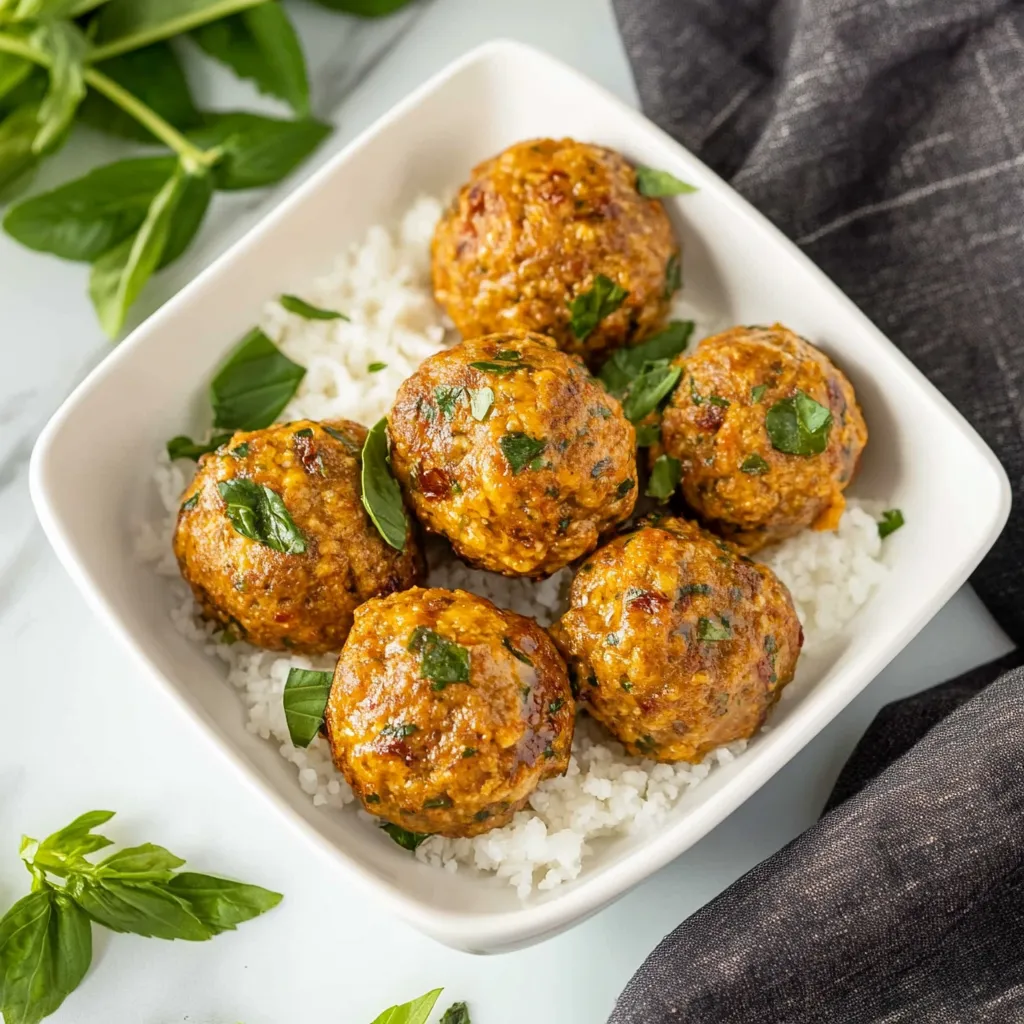 Best Creamy Sun-Dried Tomato Pesto Meatballs