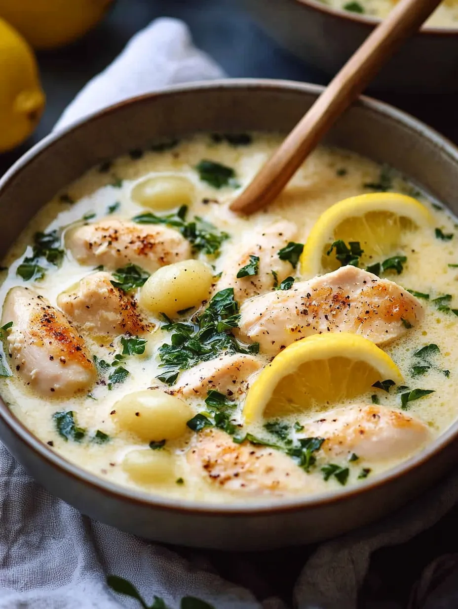 Creamy Lemon Chicken Gnocchi Soup Recipe