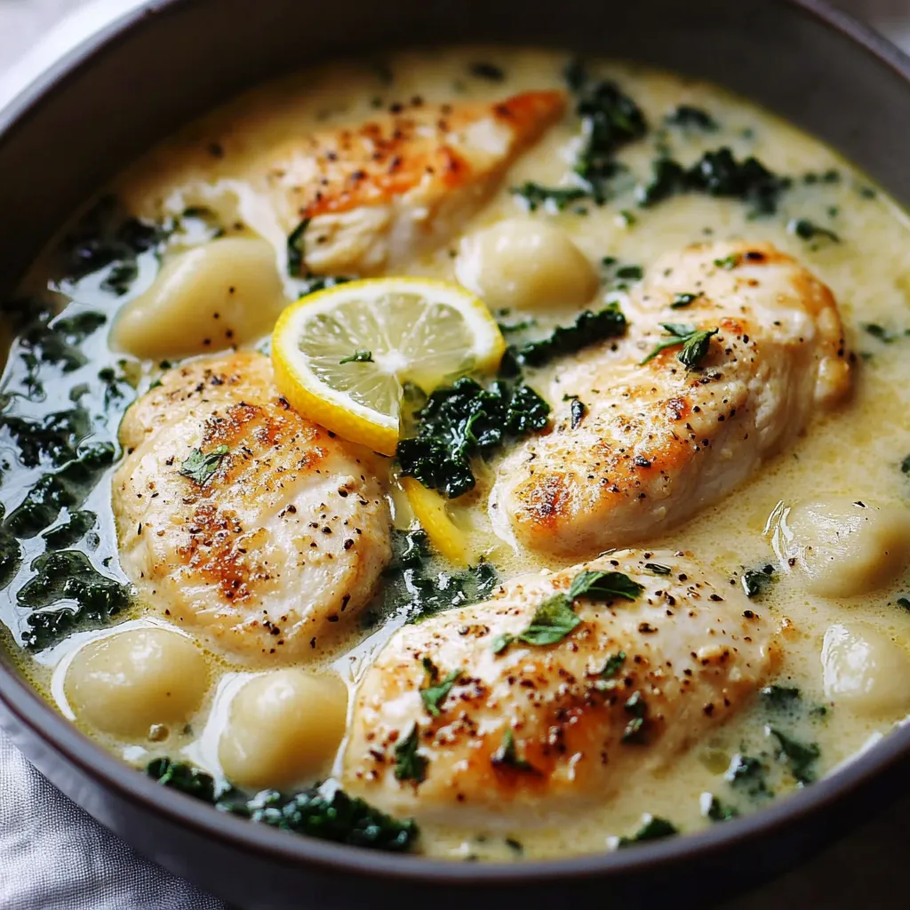 Delicious Creamy Lemon Chicken Gnocchi Soup