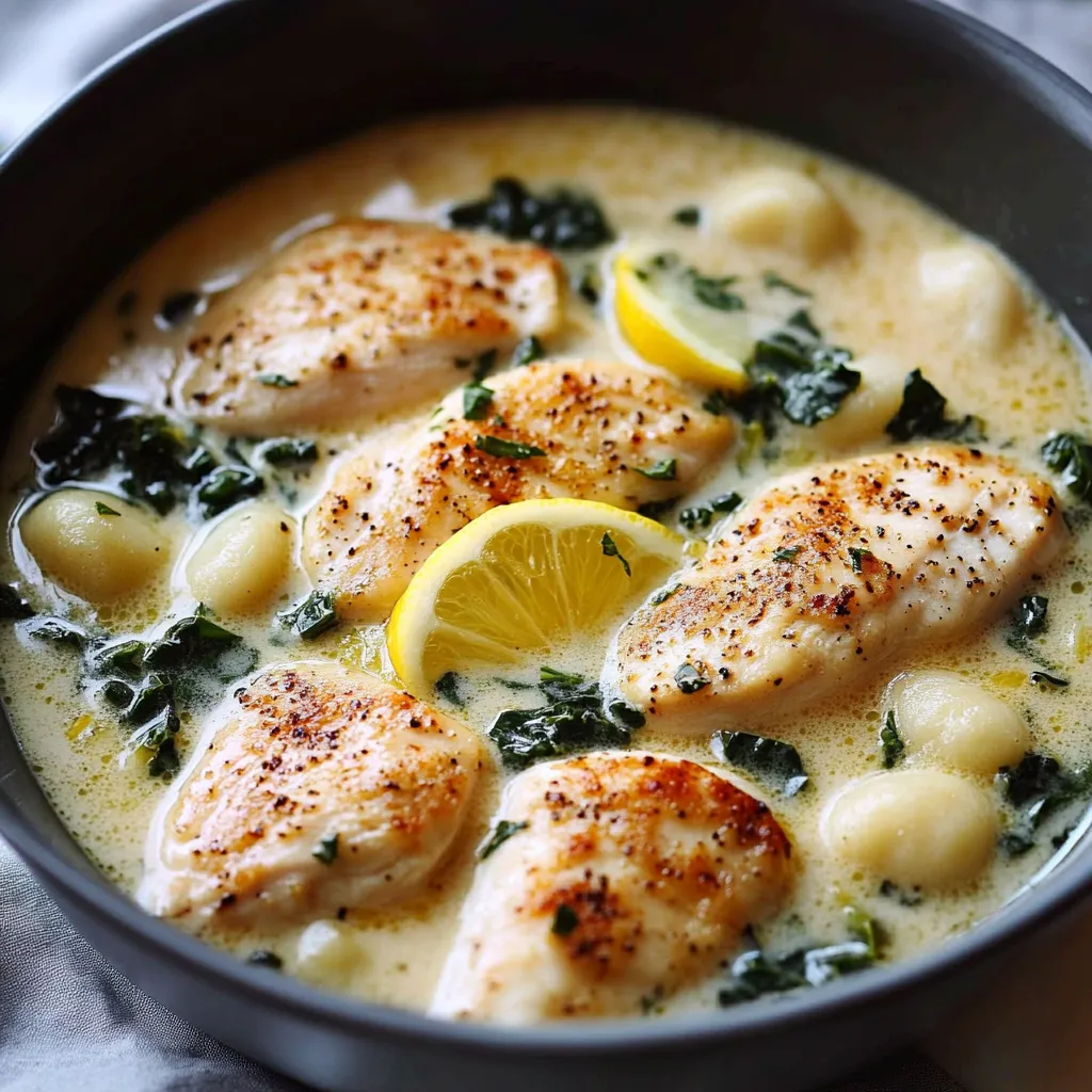 Best Creamy Lemon Chicken Gnocchi Soup