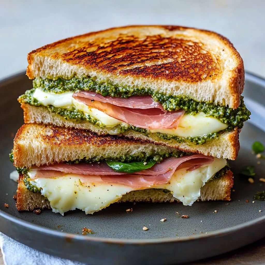 Pesto Prosciutto Grilled Cheese