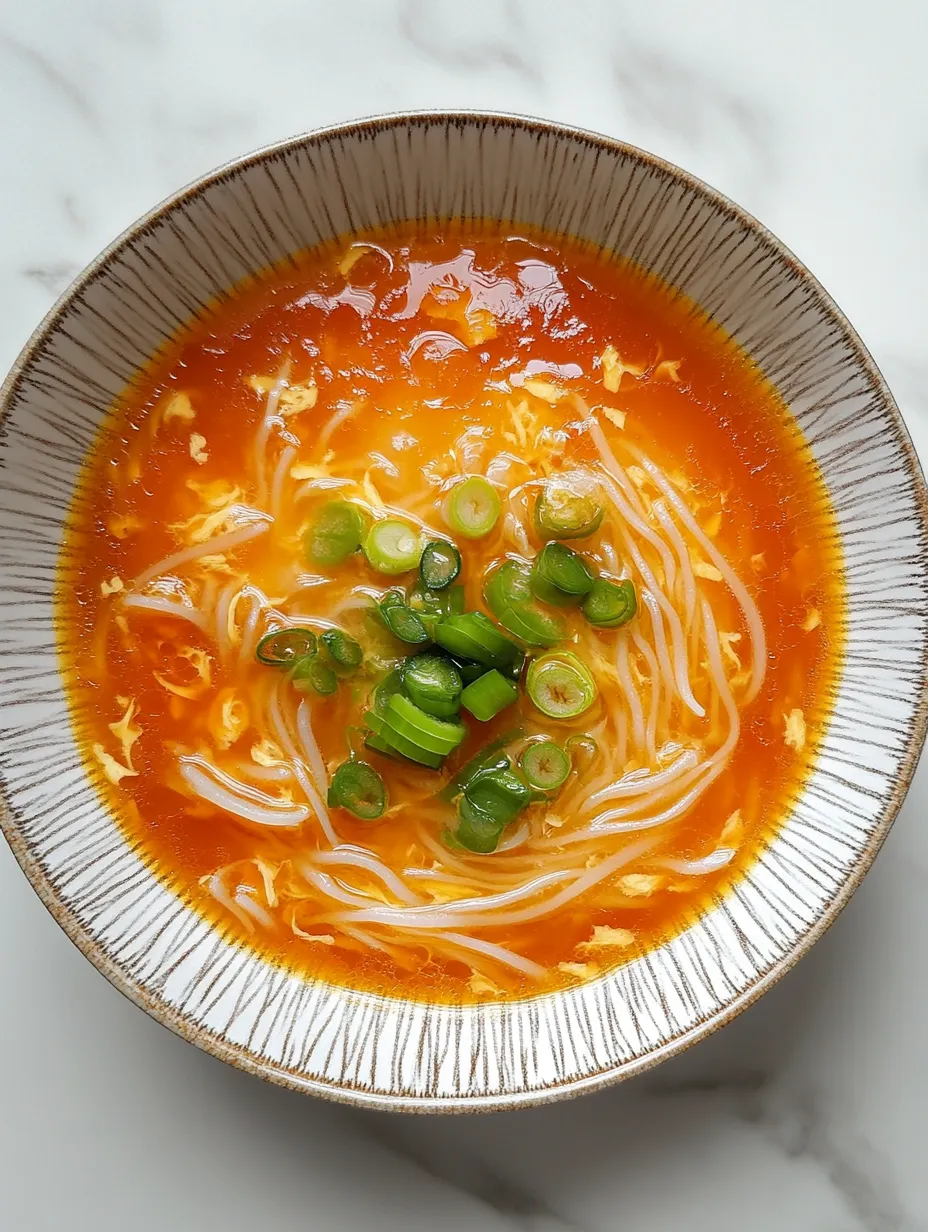 Tomato Egg Drop Noodle Soup Recipe (10 Minutes)