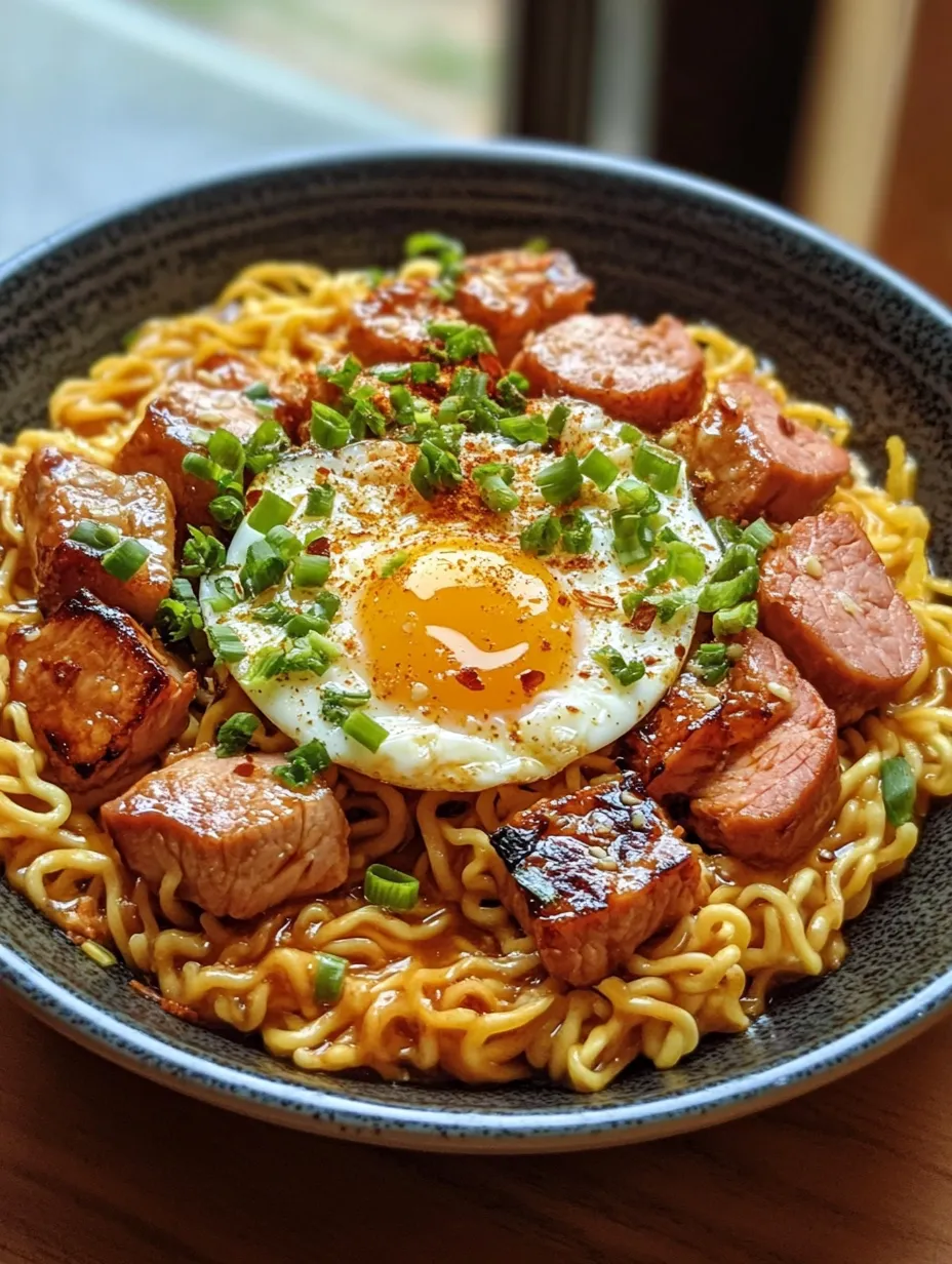 Delicious Easy Spam Ramen With Egg