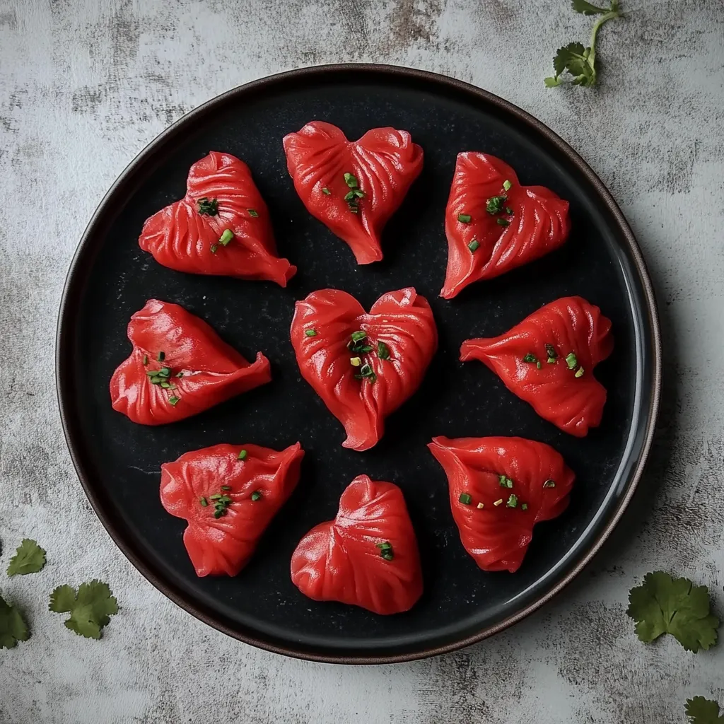 Chinese-Style Heart Shaped Dumplings Recipe