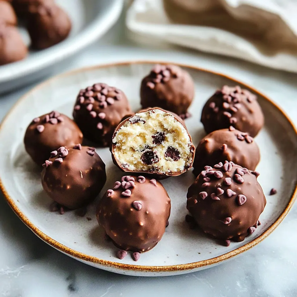 Healthy Protein Cookie Dough Truffles