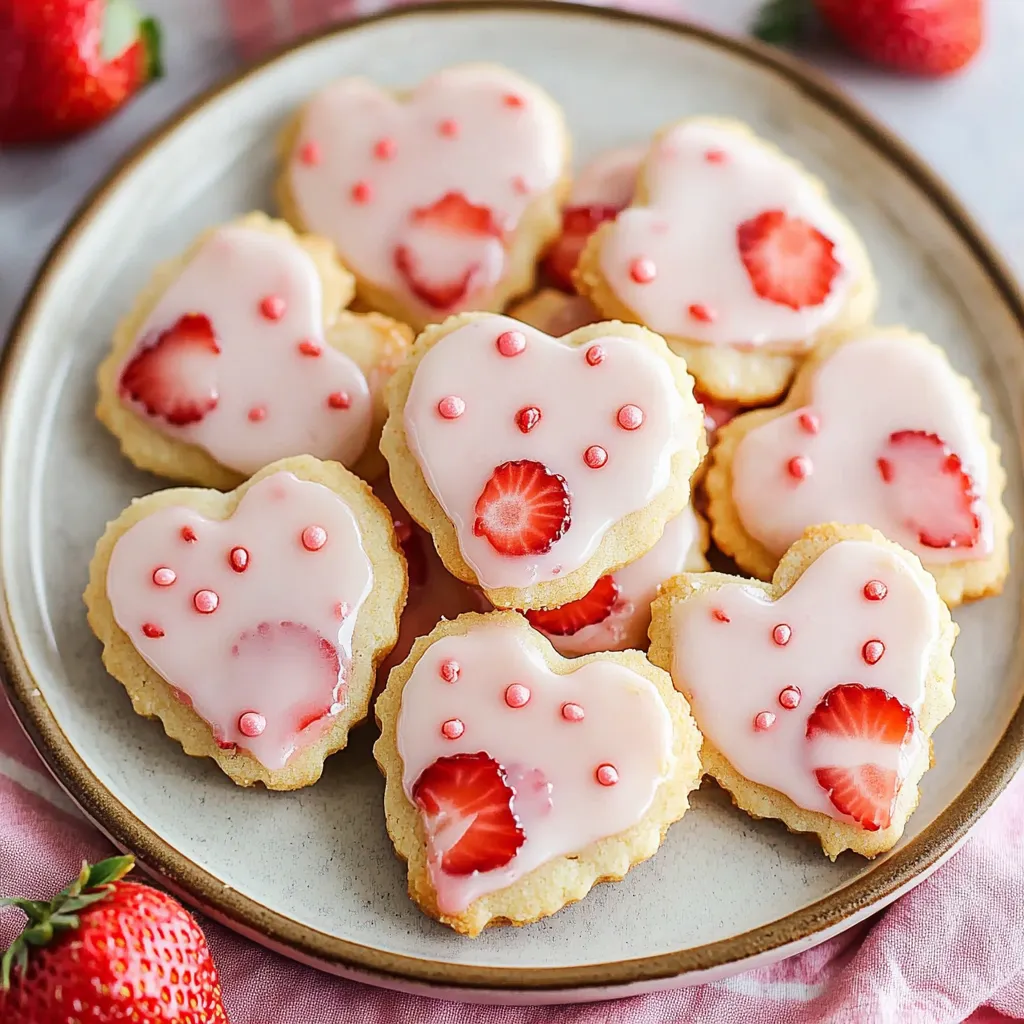 Strawberry Shortbread Cookies Glaze Recipe