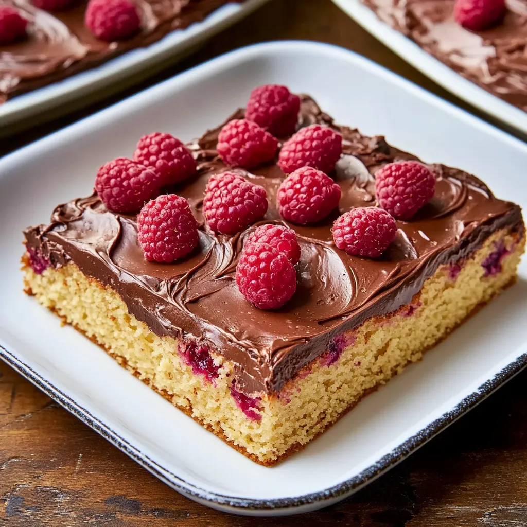 Best Raspberry Snack Cake with Salted Milk Chocolate Frosting