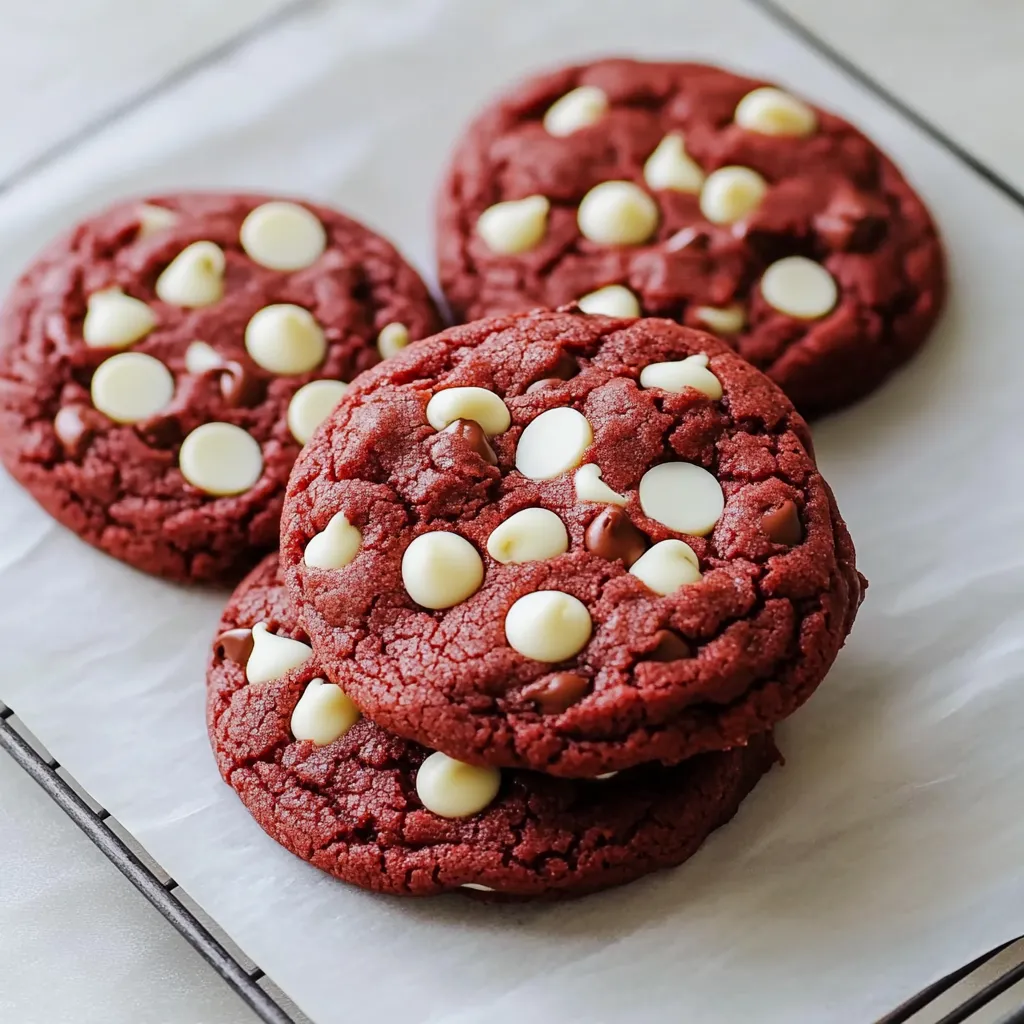 Red Velvet Cake Mix Cookies