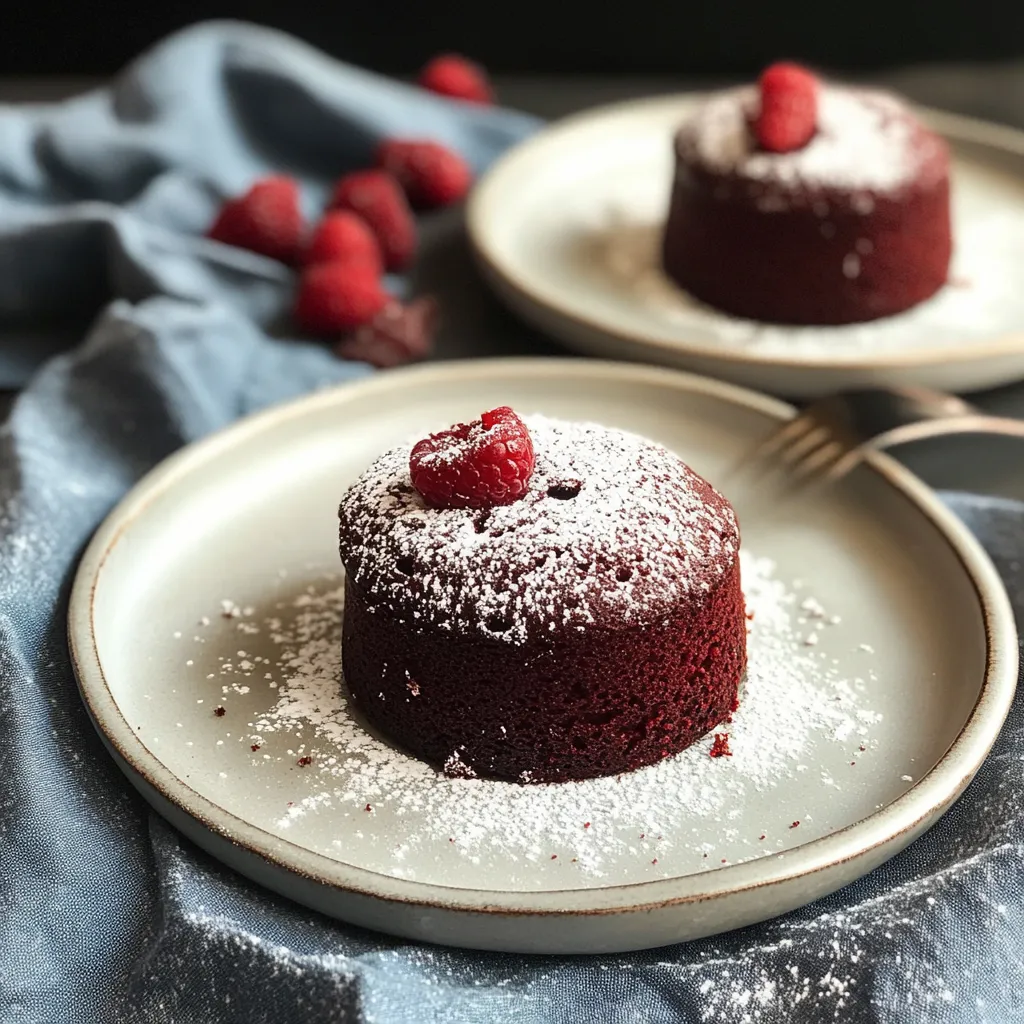 Red Velvet Molten Lava Cakes For Two