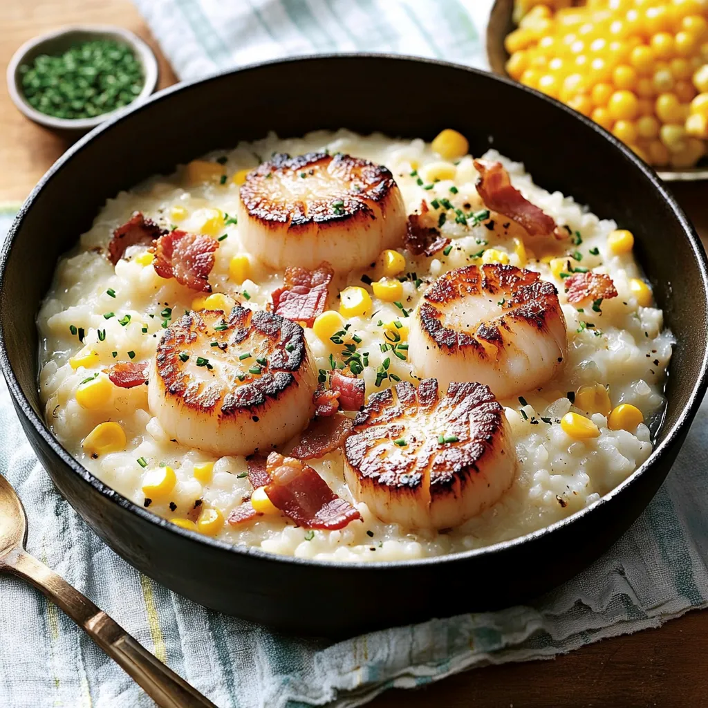 Delicious Creamy Rice with Scallops