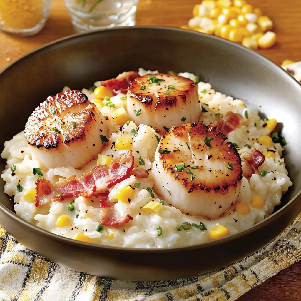 Best Creamy Rice with Scallops