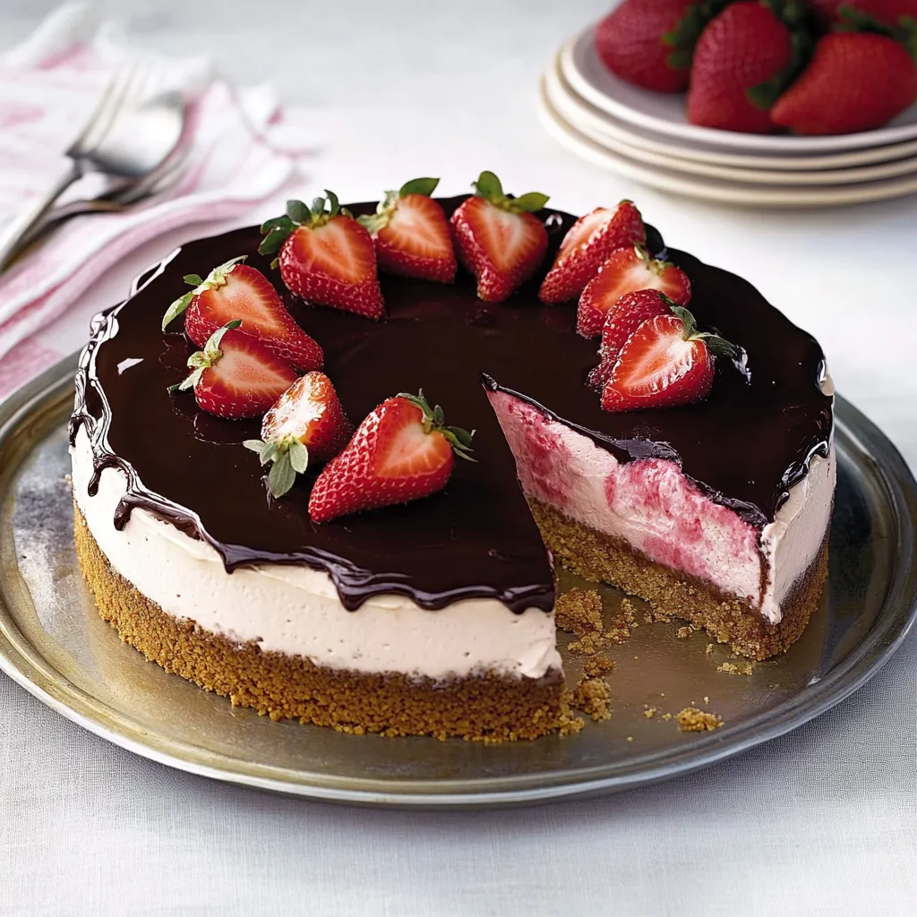 Chocolate-Covered Strawberry Cheesecake